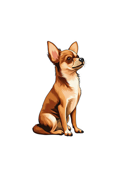 INOVATIX Set de 8 bucăți, autocolant câine Chihuahua, INOVATIX®. 6 cm