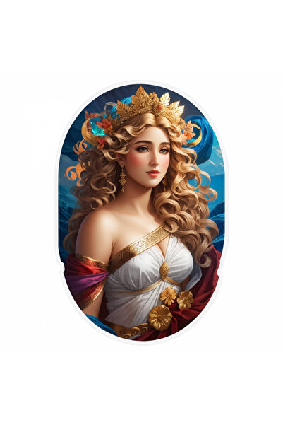 INOVATIX Σετ 8 τεμαχίων, Αυτοκόλλητο Ελληνίδα Θεά Αφροδίτη με στέμμα, INOVATI...