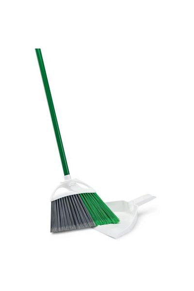 Generic Libman Durable Long Lasting Fiber Precision Angle Broom with Dustpan Multicolor 206