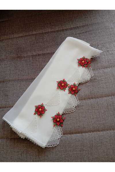 NUMİSTORE İğne oyası beyaz renk namaz örtüsü