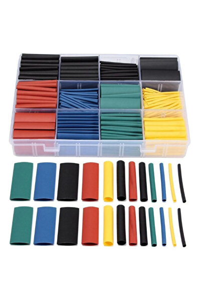 Genel Markalar 750 Parça Kutulu Heat Shrink Makaron Daralan Kablo Tamir Seti