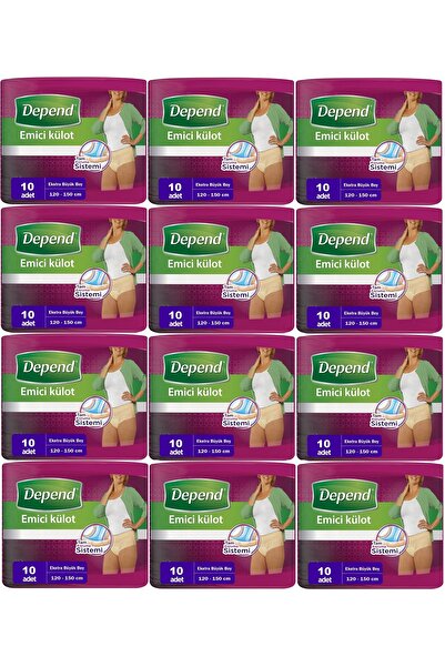 Depend Emici Külot Hasta Bezi XL - Extra Büyük Kadın 120 Adet (12PK*10)