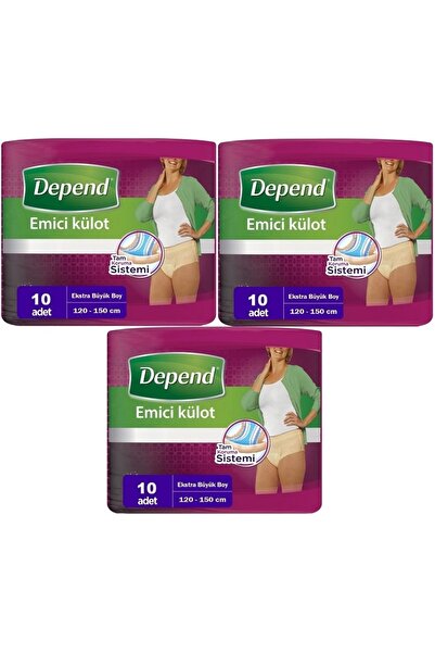 Depend Emici Külot Hasta Bezi XL - Extra Büyük Kadın 30 Adet (3PK*10)
