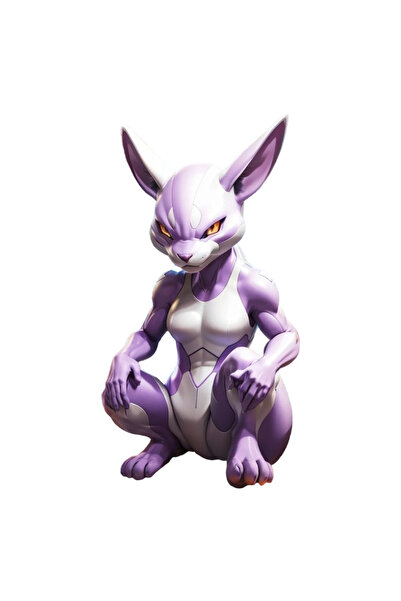 INOVATIX Set de 8 piese, autocolant Pokemon Mewtwo, INOVATIX®. 6 cm