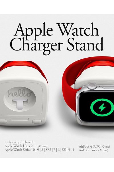Spigen Classic C1 Charger Stand Apple Watch Ultra 2/1, 10/9/8/SE2/7/6/SE/5/4 - Ruby