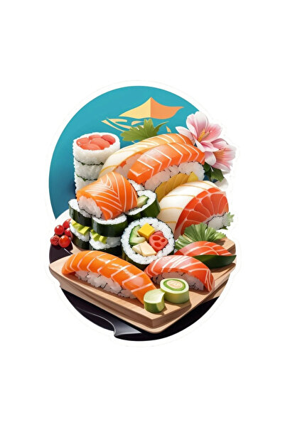 INOVATIX Set de 8 bucăți, autocolant farfurie sushi, INOVATIX®. 6 cm