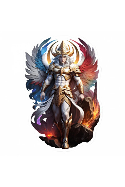 INOVATIX Σετ 8 τεμαχίων, Αυτοκόλλητο με τον Έλληνα Θεό Αιώνα με φτερά, INOVAT...