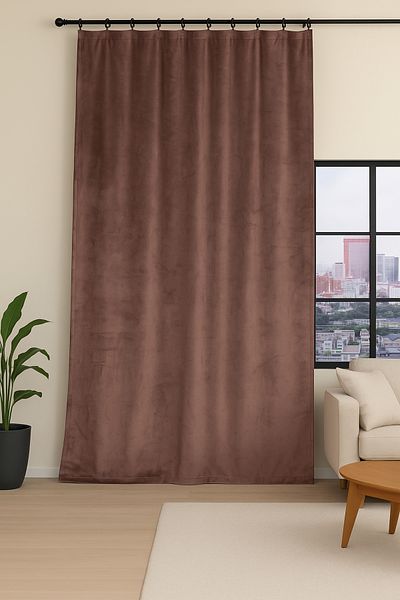 Premier Home Velvet Background Curtain 150X270 Petrol