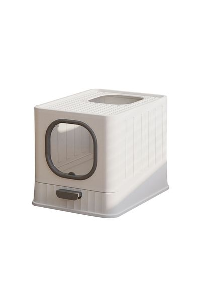 KidLe Enclosed Cat Litter Pan Cat Litter Box