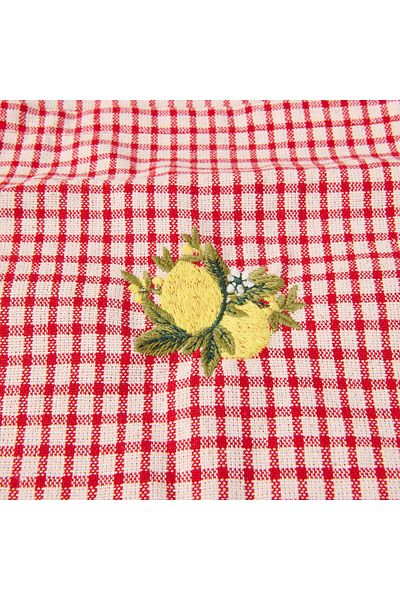 Evidea Soft Embroidered Bag - Red / Ecru - 35X40 cm