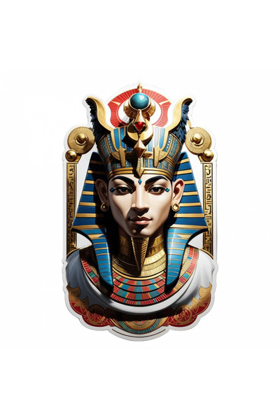 INOVATIX Set de 8 piese, autocolant zeul egiptean Bes cu coroană, INOVATIX®. ...