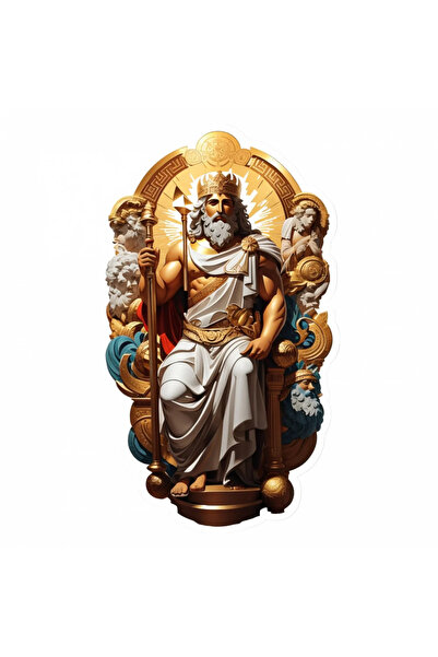 INOVATIX Σετ 8 τεμαχίων, Αυτοκόλλητο με τον Έλληνα Θεό Αίολο στο θρόνο, INOVA...