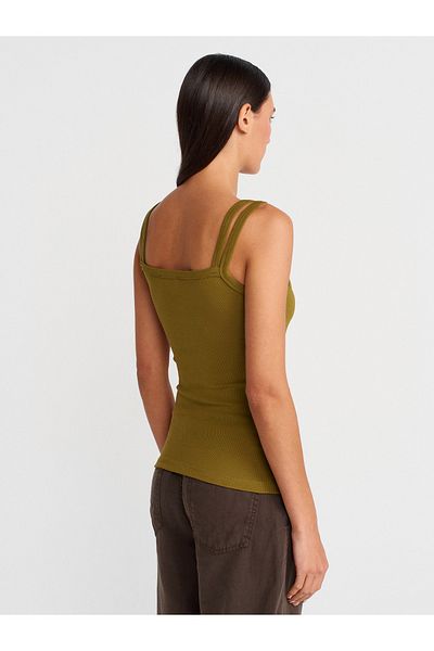 Dilvin 21105 Double Strap Undershirt-Dark Green