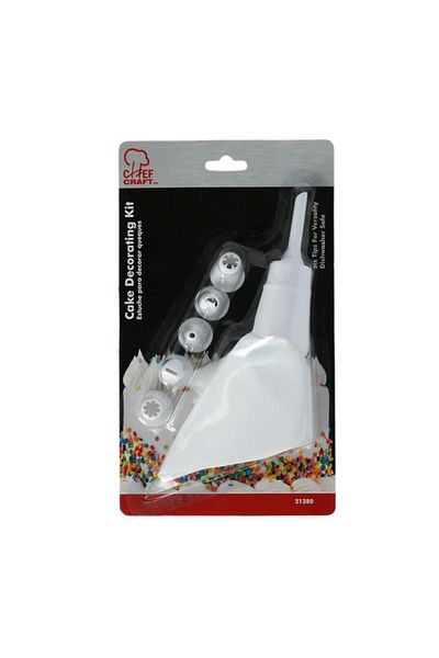 Generic Chef Craft 6-Piece Cake Decorating Kit White