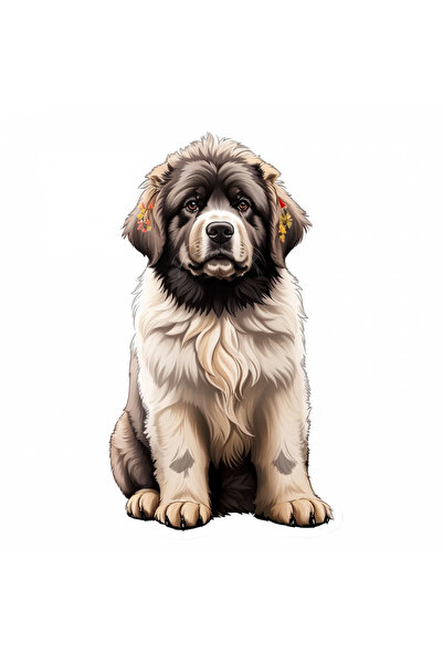 INOVATIX Set de 8 bucăți, autocolant câine Newfoundland, INOVATIX®. 6 cm