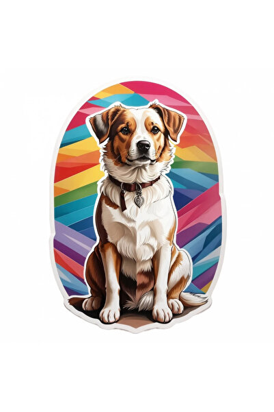 INOVATIX Set de 8 piese, autocolant cățeluș Brittany cu medalion, INOVATIX®. ...