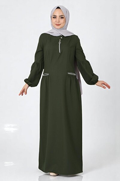 Missvalle Φόρεμα με λεπτομερή φερμουάρ Emerald 10269