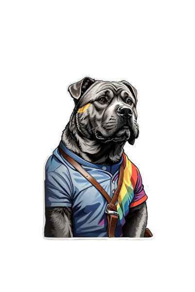 INOVATIX Set de 8 piese, autocolant Cane Corso cu bluză, INOVATIX®. 6 cm