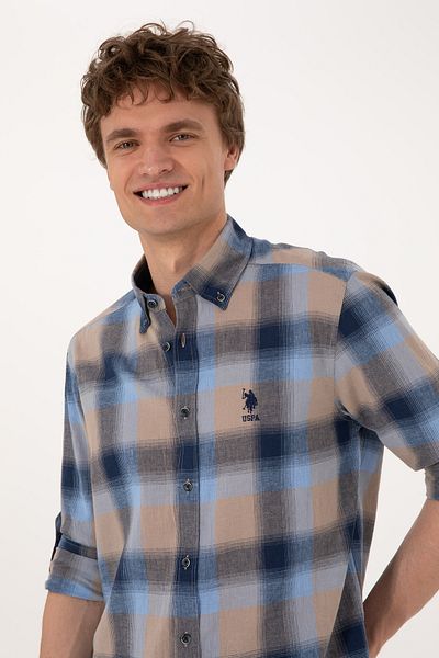 U.S. Polo Assn. Мъжка тъмносиня риза с дълъг ръкав 50299574-VR033