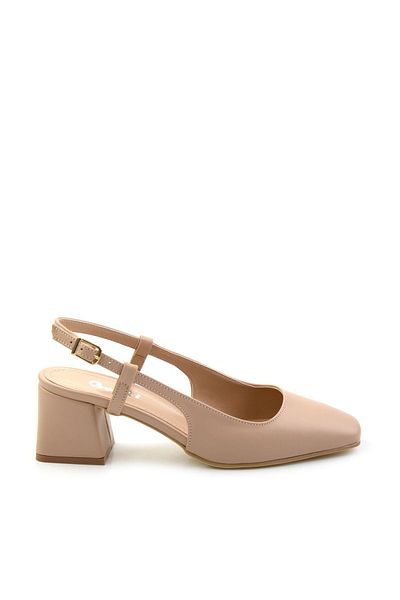 Bambi Beige Women's Classic Heeled Shoes K01992152809