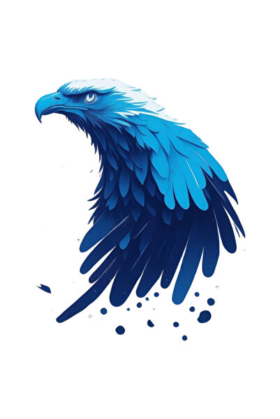 INOVATIX Set of 8 pieces, Sticker Disturbed Eagle Head, INOVATIX®. 6 cm
