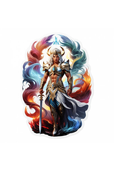 INOVATIX Σετ 8 τεμαχίων, Αυτοκόλλητο με τον Έλληνα Θεό Αιώνα με σπαθί, INOVAT...