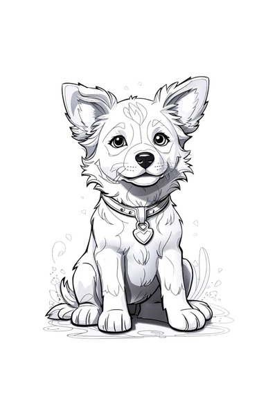 INOVATIX Set de 8 piese, autocolant cățeluș, INOVATIX®. 6 cm