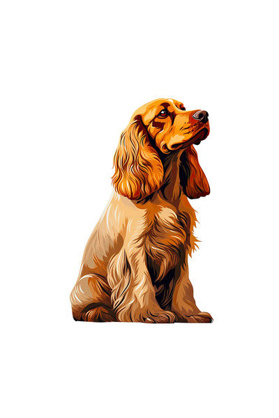 INOVATIX Set de 8 bucăți, autocolant pentru câini Cocker Spaniel Spaniol, INOVATIX®. 6 cm