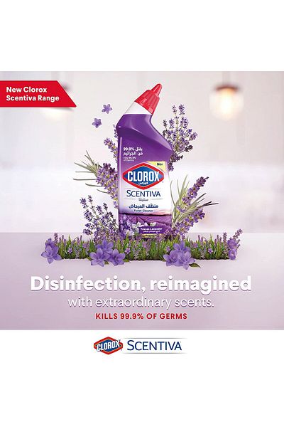 Clorox Scentiva Toilet Cleaner Tuscan Lavender Bleach Free