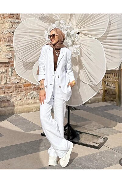 Hare Butik %100 KETEN BLAZER CEKET