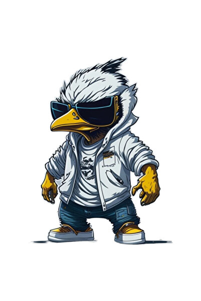 INOVATIX Set de 8 bucăți, autocolant cu rață furioasă, INOVATIX®. 6 cm