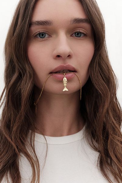 Manuka Mini Gold Fish Necklace Standard
