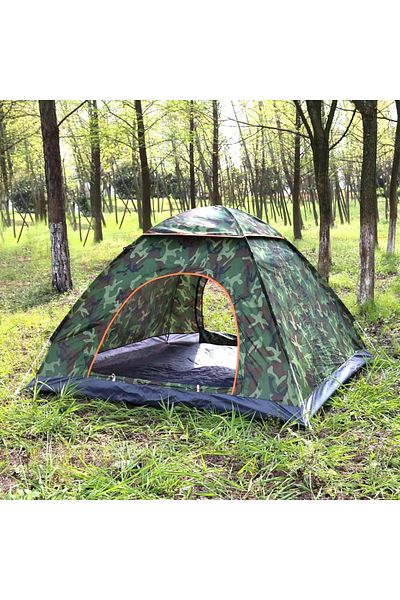 fulina Camping dome tent, portable and foldable, waterproof, with tent pegs, for 3-4 people, 210x130x210 cm