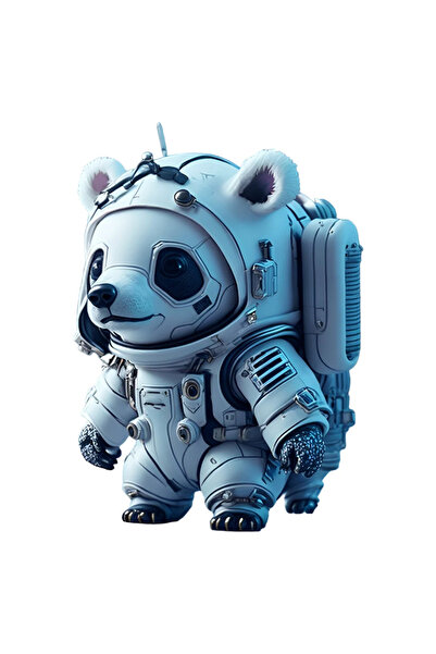 INOVATIX Set de 8 bucăți, autocolant ursuleț spațial, INOVATIX®. 6 cm