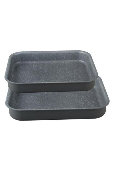 Generic PARFAIT 2-Piece Non Stick Coated Aluminium Cake Mould Tin Set Charcoal 2.5mm 2017S-18