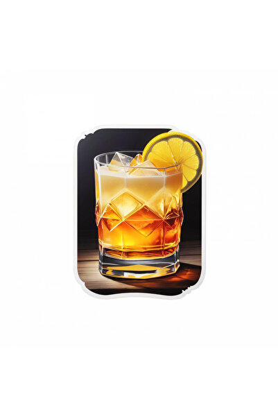 INOVATIX Set de 8 piese, Autocolant cocktail whisky sour cu gheață, INOVATIX®...