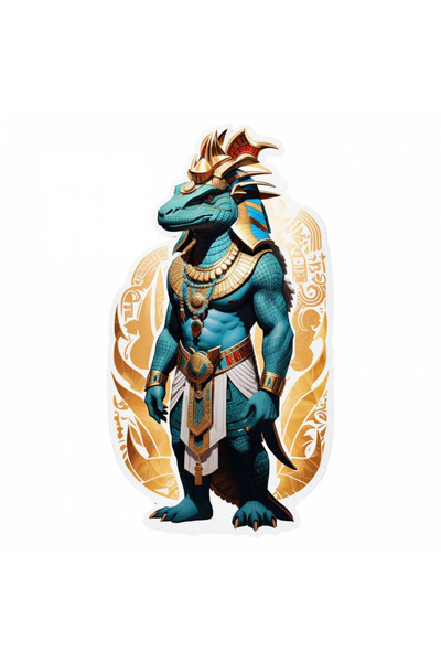 INOVATIX Set de 8 piese, autocolant zeul egiptean Sobek, INOVATIX®. 6 cm