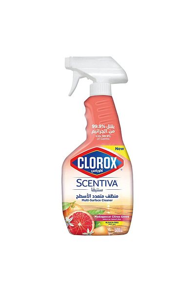 Clorox Scentiva Multi Surface Spray Cleaner Madagascar Citrus Grove Bleach Free 500 ml