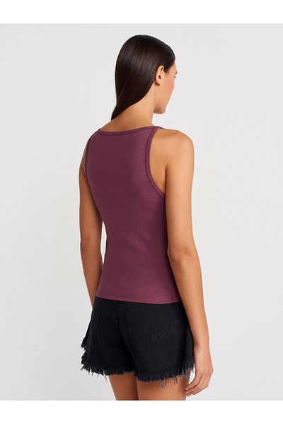 Dilvin 21048 Halter Neck Top-Swallow