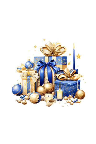 INOVATIX Set de 8 autocolante cadouri și globuri de Crăciun, INOVATIX®. 6 cm