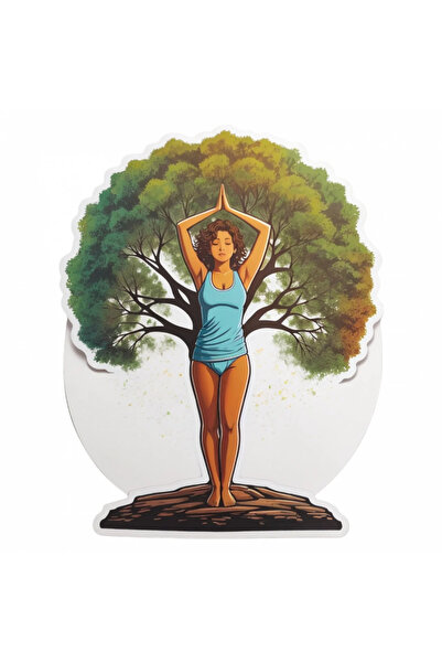 INOVATIX Set de 8 piese, autocolant pentru poziția copacului de yoga, INOVATI...