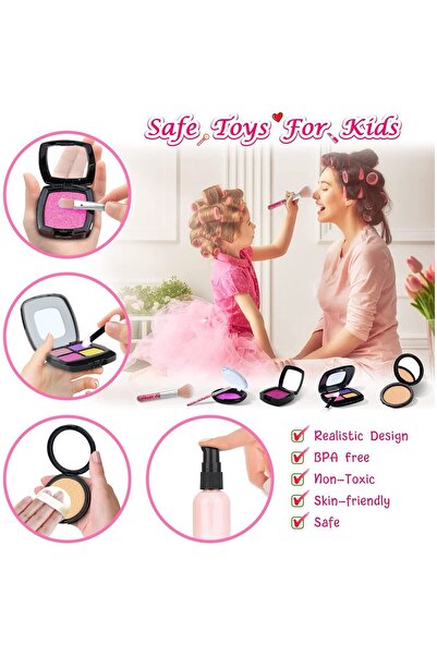 Yelajoy 21 Pcs Kids Mak eup Set,Princess Makeup, silicone,non-toxic,comfortable,for 3+ Year Old Kids