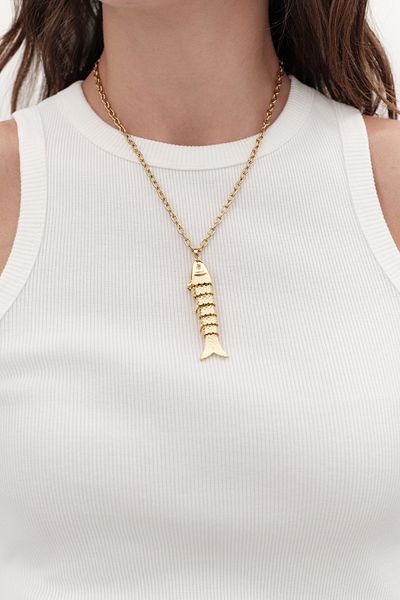 Manuka Thick Chain Fish Necklace Standard
