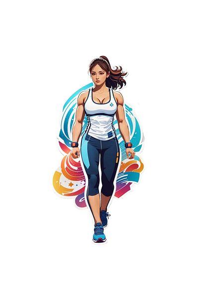 INOVATIX Set de 8 piese, autocolant sport Sportiva, INOVATIX®. 6 cm