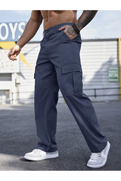 WKM Чоловічі штани з кишенями з габардину, прямий крій