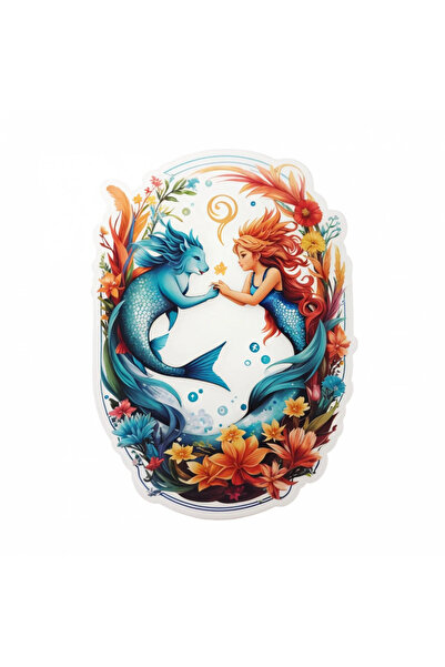 INOVATIX Set de 8 piese, autocolant sirenă simbol zodiacal Pești, INOVATIX®. ...