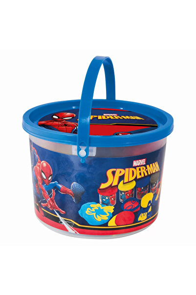 As GALETUSA CU 4 BORCANASE DE PLASTILINA SI ACCESORII DE MODELAT SPIDERMAN