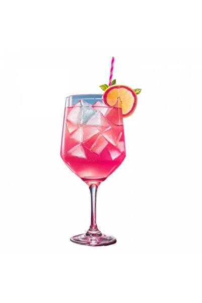 INOVATIX Set de 8 piese, autocolant cocktail pink lady, pahar cu pai, INOVATI...