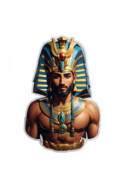 INOVATIX Set de 8 piese, autocolant zeul egiptean Amon, INOVATIX®. 6 cm