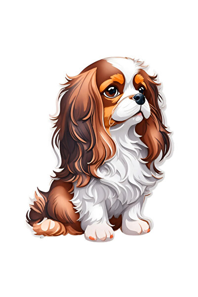 INOVATIX Σετ 8 τεμαχίων, αυτοκόλλητο Sad Spaniel, INOVATIX®. 6 εκ.